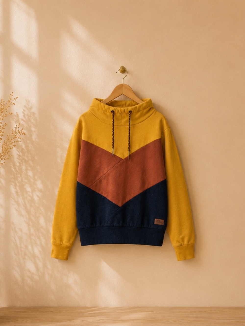 Twik Wilderness Adventure Colorblock Hoodie | Cozy Outdoor Aesthetic Sweater Siz